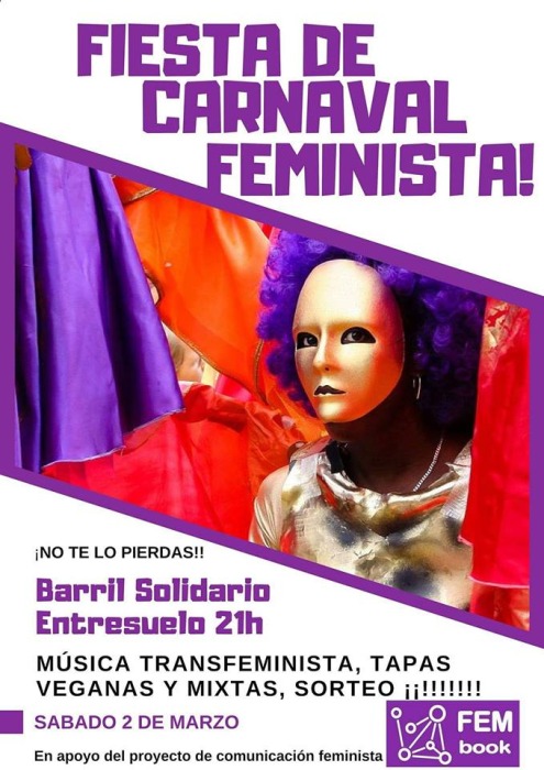 SÁBADO 2 DE MARZO: FIESTA DE CARNAVAL FEMINISTA EN GRANADA!