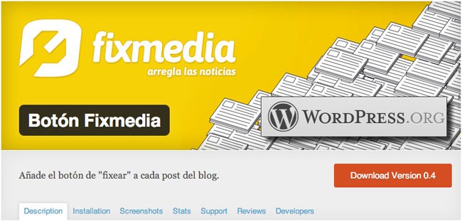 Lanzamos el Botón Fixmedia y su plugin para WordPress